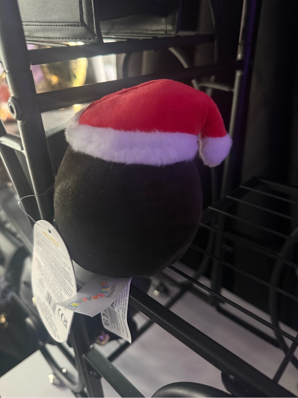 Squishmallows Luna Penguin Plush - Black, White & Red Holiday Hat - Picture 6 of 7